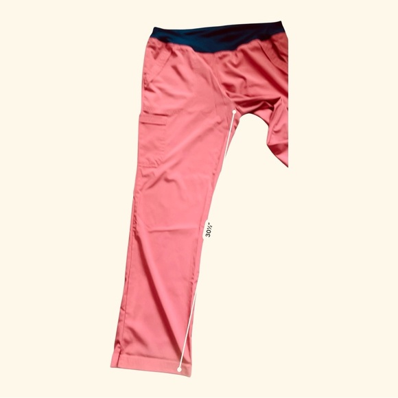 Easy Stretch by Butter Soft medical scrub pants M coral split hem pockets - Picture 11 of 14
